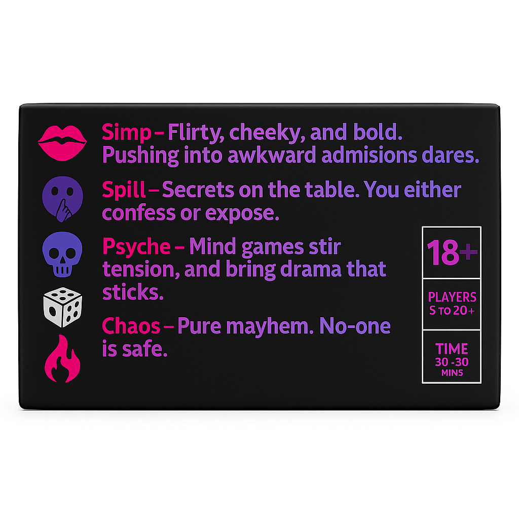 Simp or Sip - Adult Card Game 200 Toxic Cards